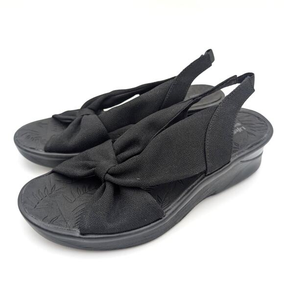 Bzees for LifeStride Serenade Slide Slingback Sandal Black Size US8.5M EU39 - Picture 1 of 12